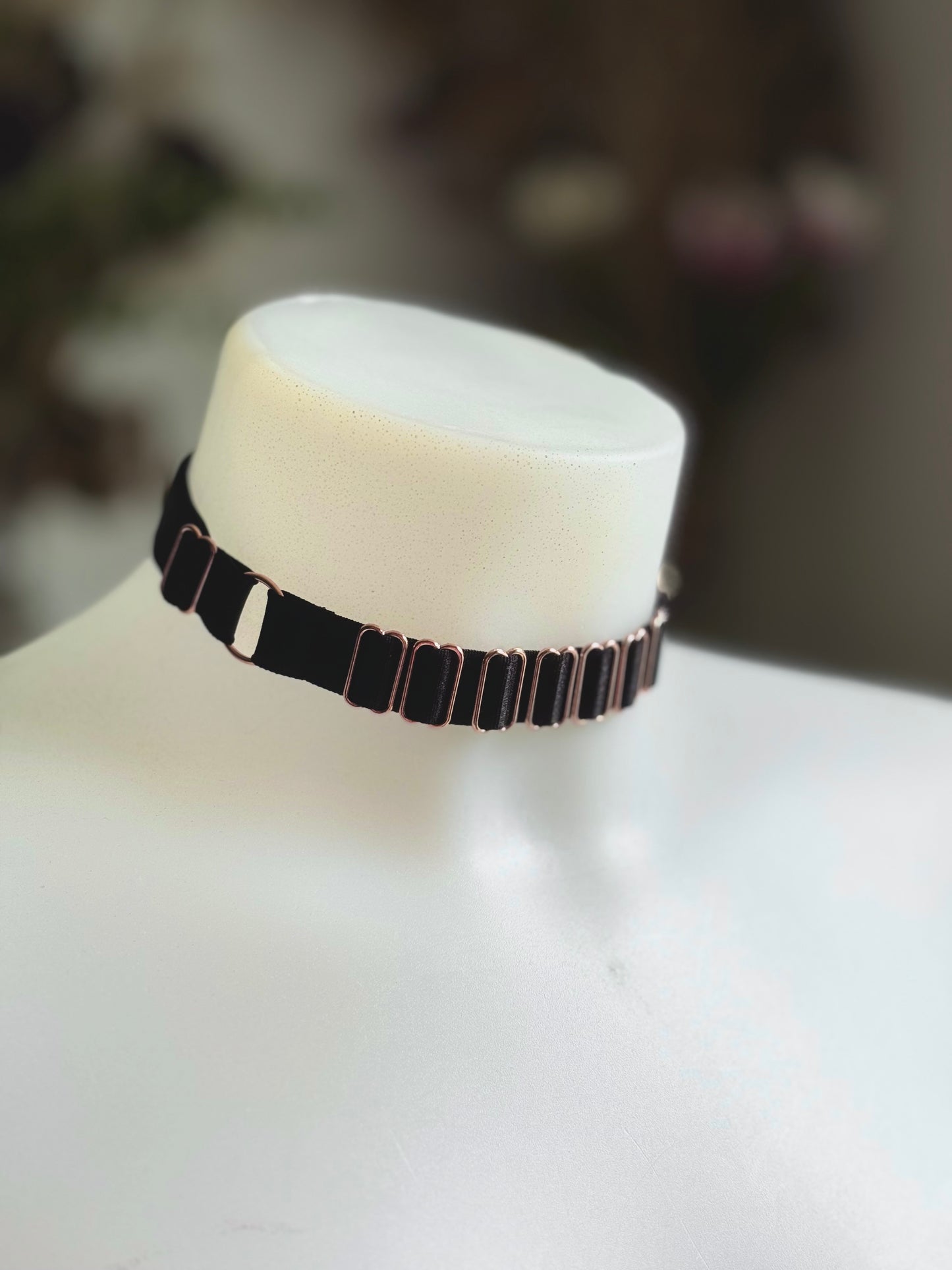 Choker / Jarretière Elegance convertible - BLACK (GOLD/ROSE GOLD/SILVER