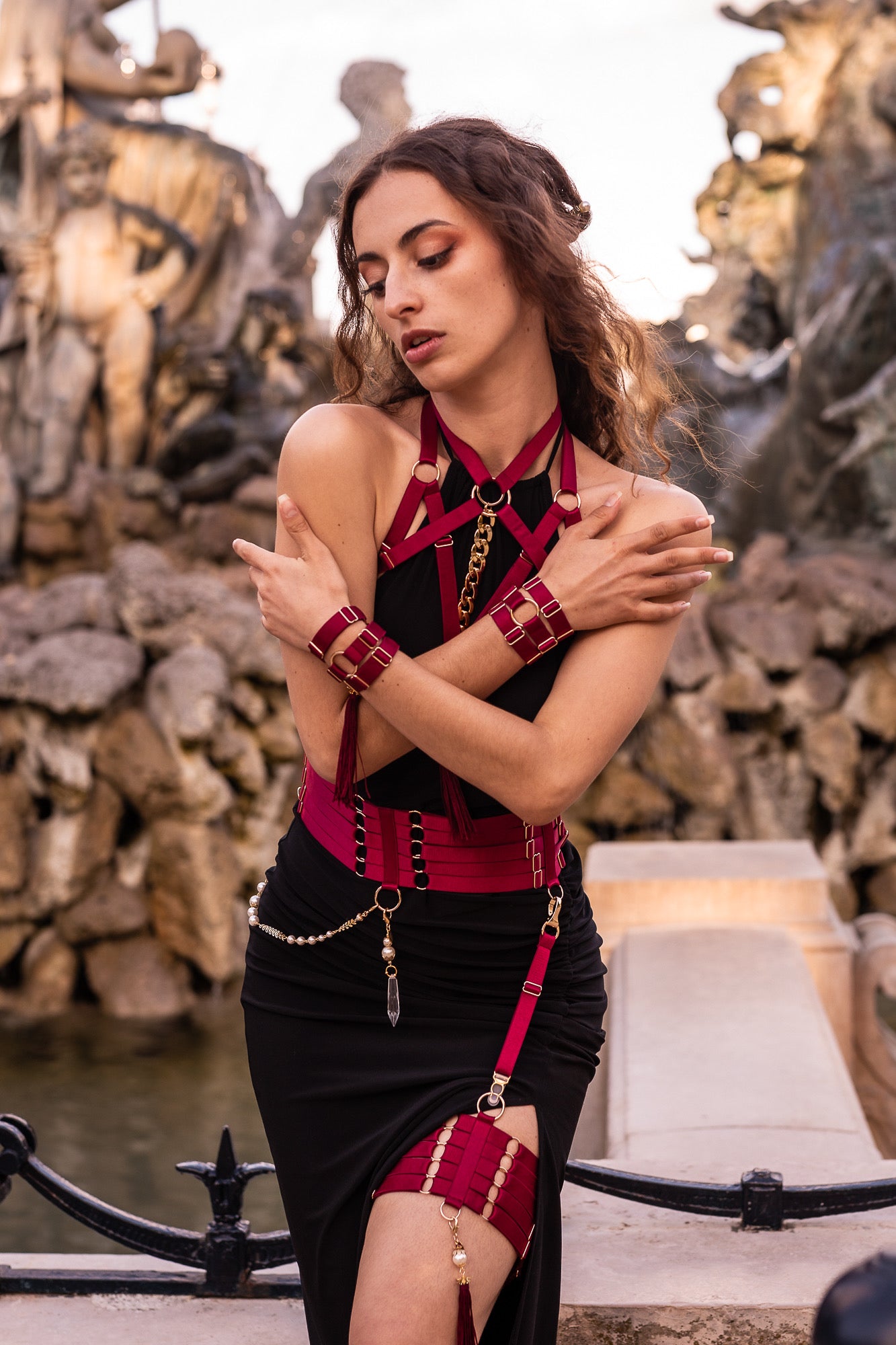 Bracelets Drama - BURGUNDY