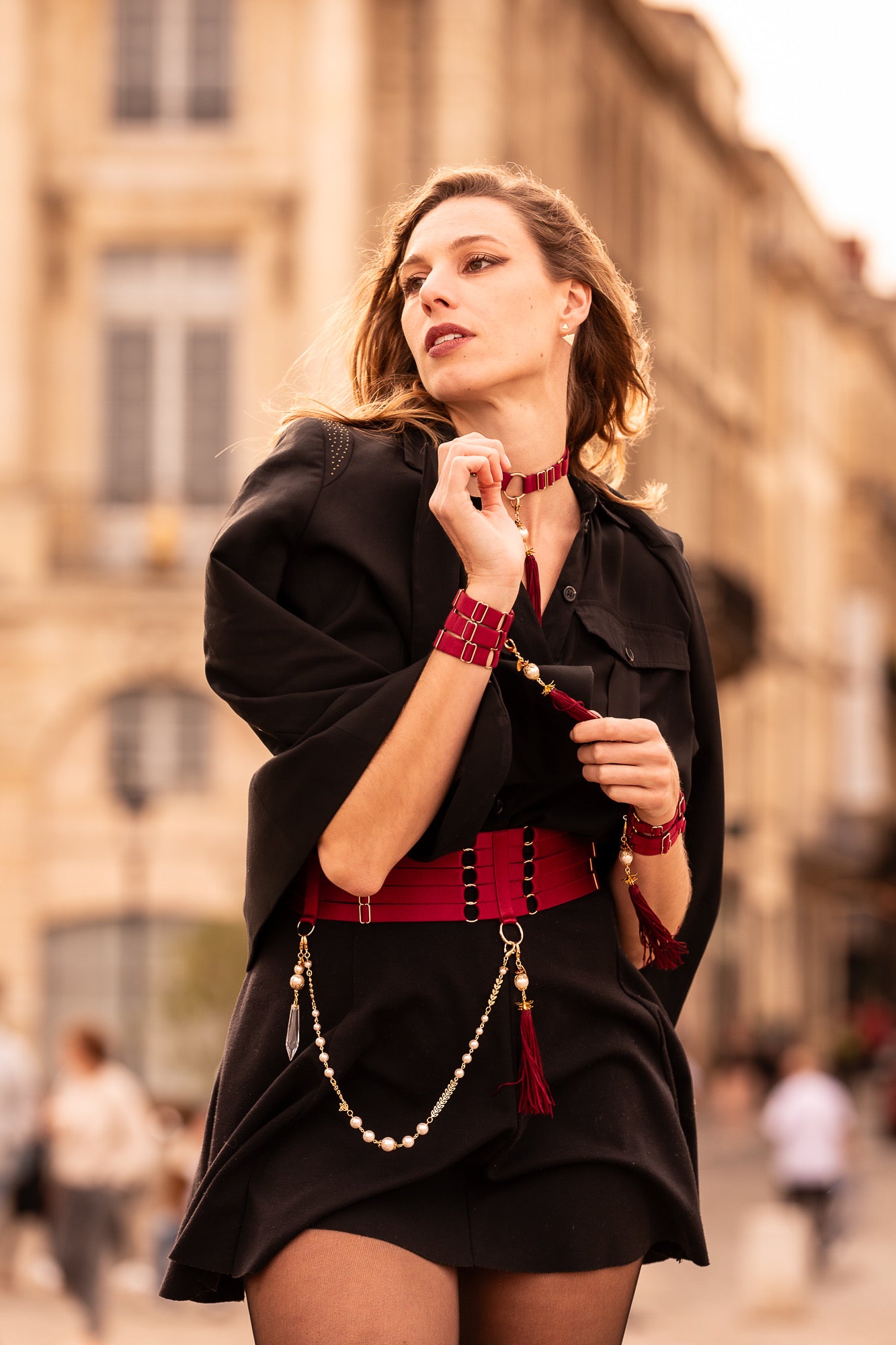 Bracelets Drama - BURGUNDY