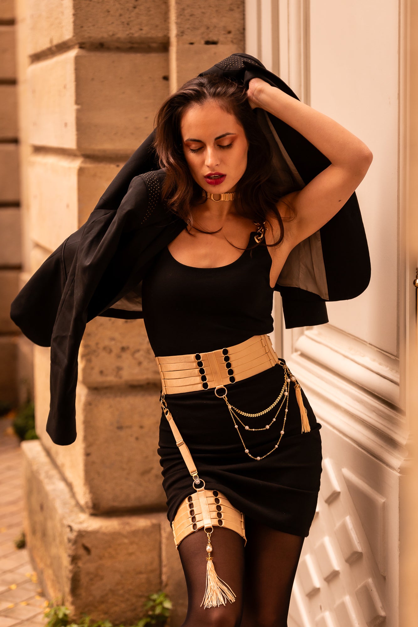 Ceinture All of You - BURGUNDY / BLACK / CREAM