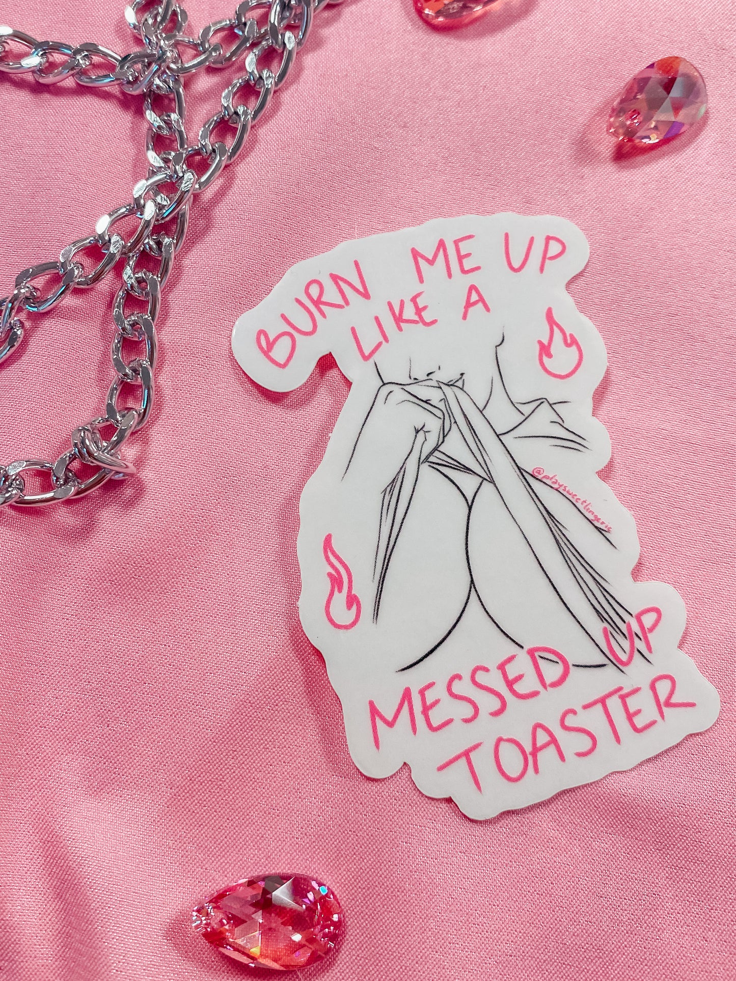 Sticker BURN ME UP - Transparent