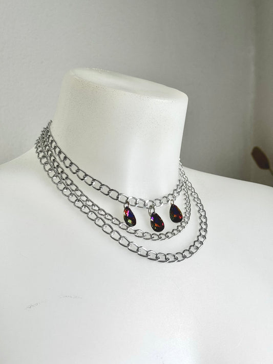 Choker Triple Magma - SILVER