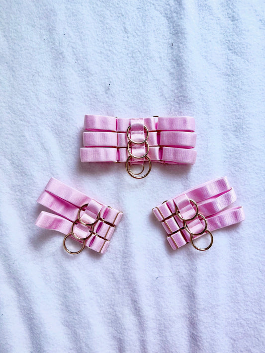 (UNIQUE) Choker et Cuffs AoY - SAKURA PINK