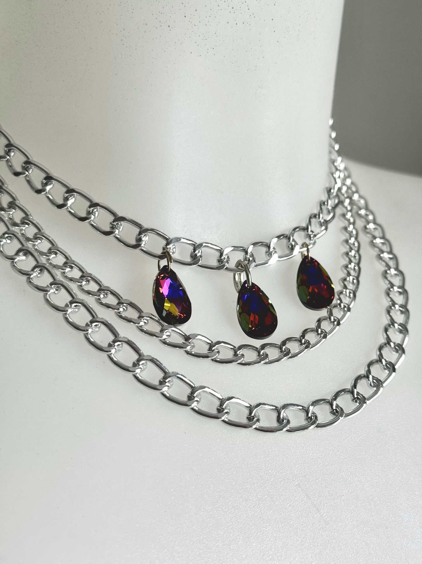 Choker Triple Magma - SILVER