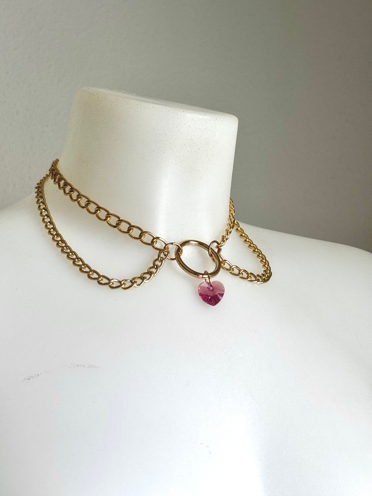 Honey Bunny Choker Round - GOLD & PINK