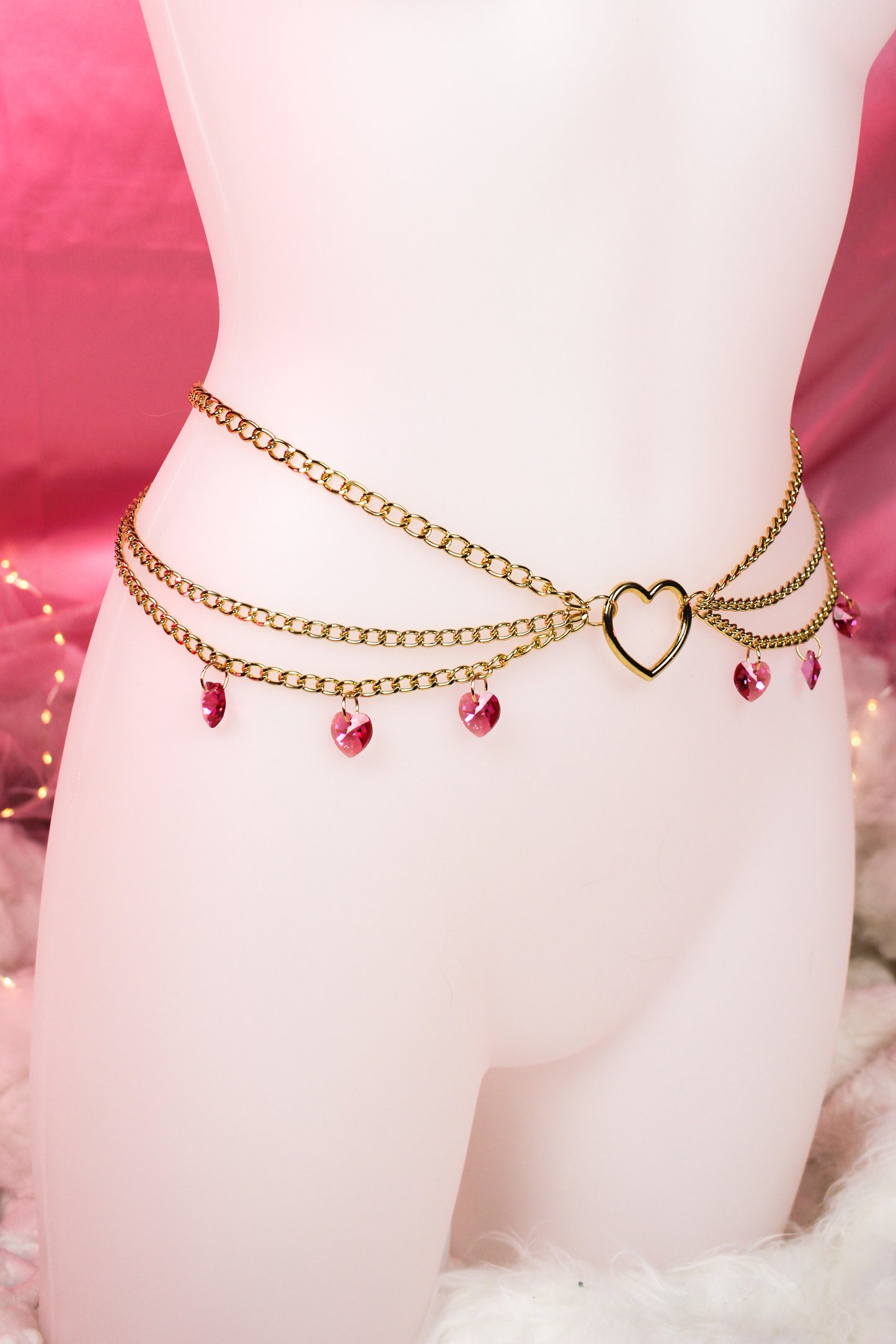 Cutie Pie Hip Chain - GOLD & PINK