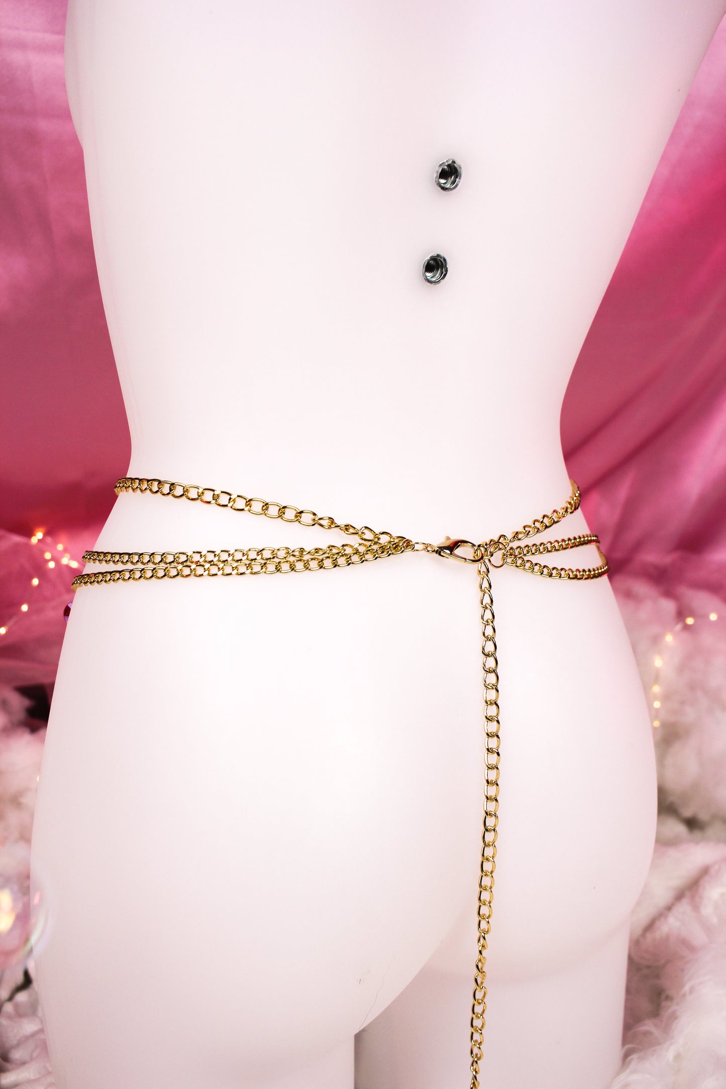 Cutie Pie Hip Chain - GOLD & PINK