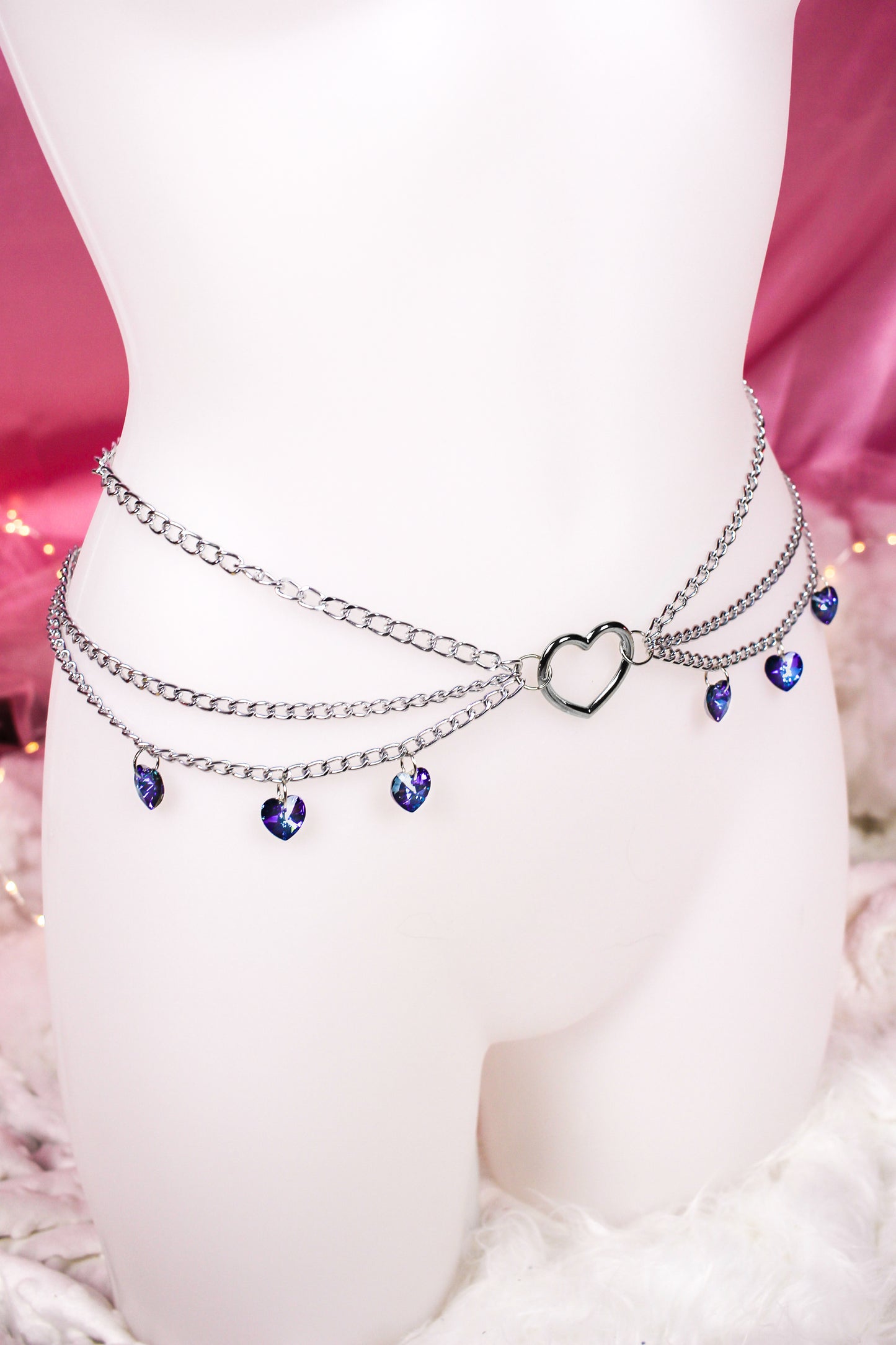 Cutie Pie Hip Chain - SILVER & BLUE