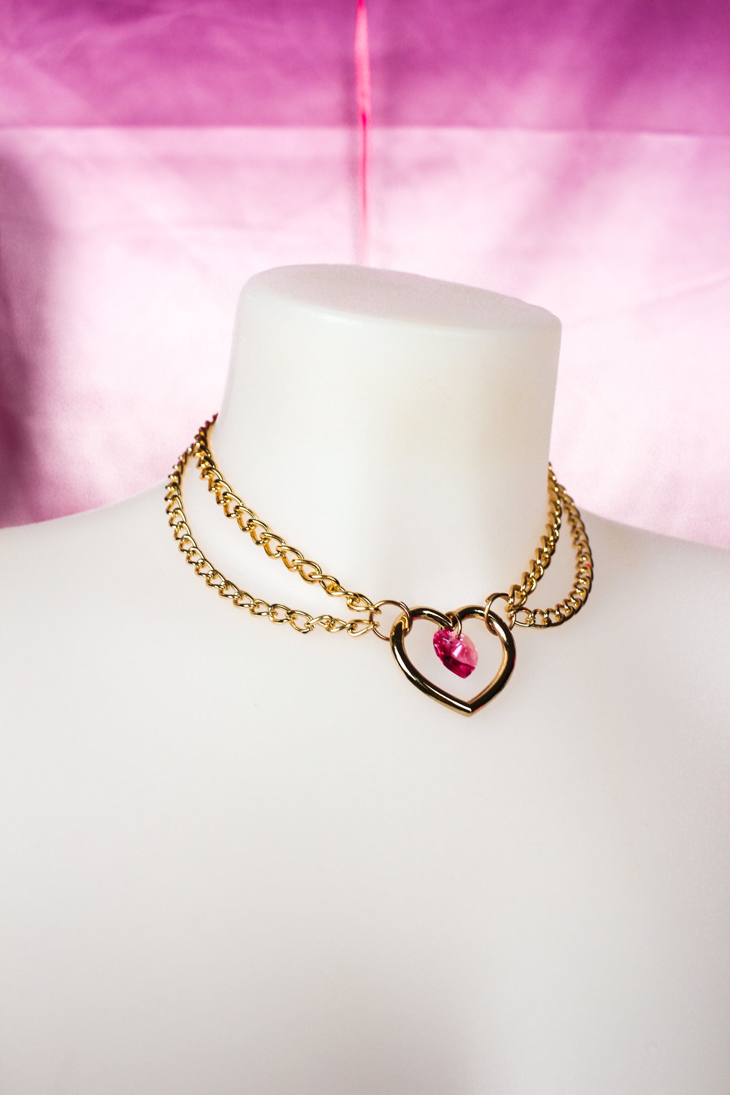 Honey Bunny Choker - GOLD & PINK